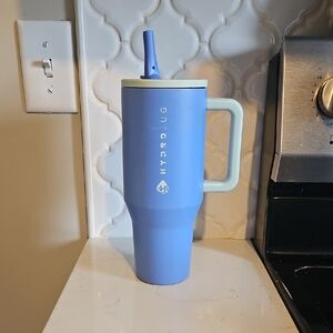 Hydro Jug Blue Tumbler with Straw
